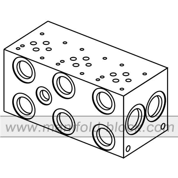 Hydraulic Manifold D03, Parallel Circuit Normal Flow, BM6PN Series